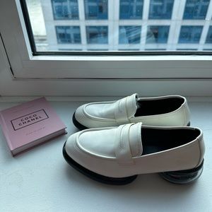 Offnen quality white loafers